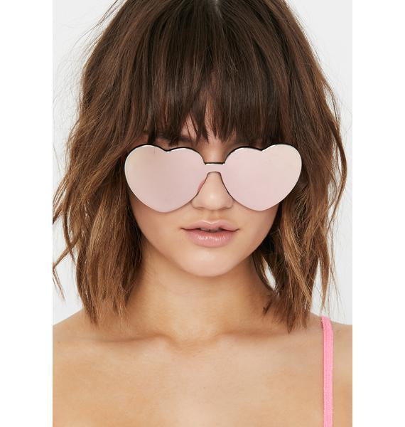 PEACH HEART SUNGLASSES