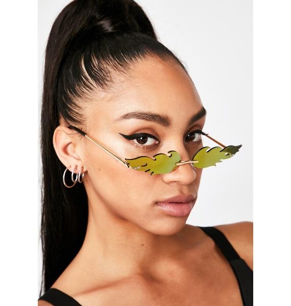 GOLD FIRE REFLECTIVE SUNGLASSES