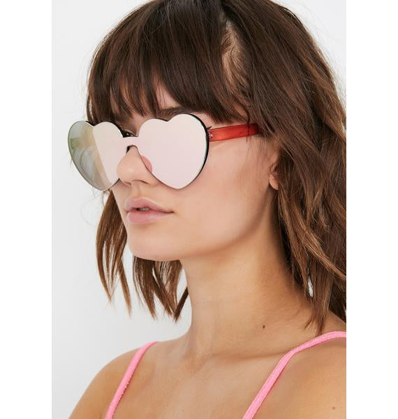 PEACH HEART SUNGLASSES