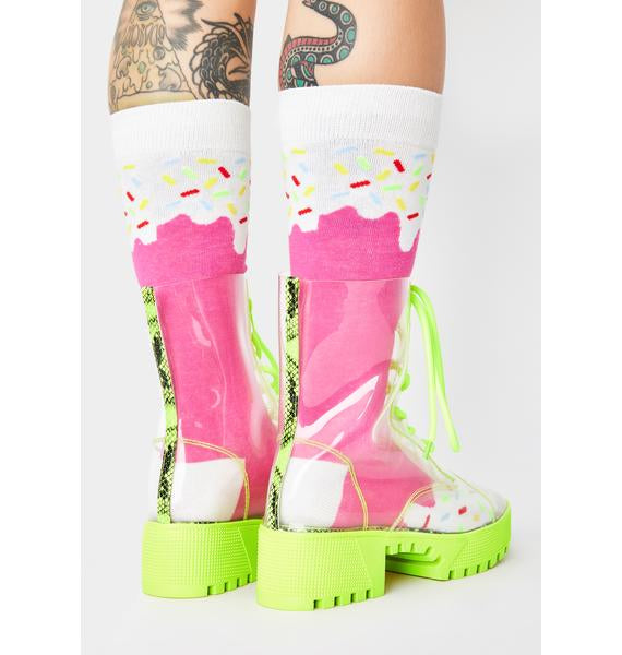 PVC NEON BOOTS