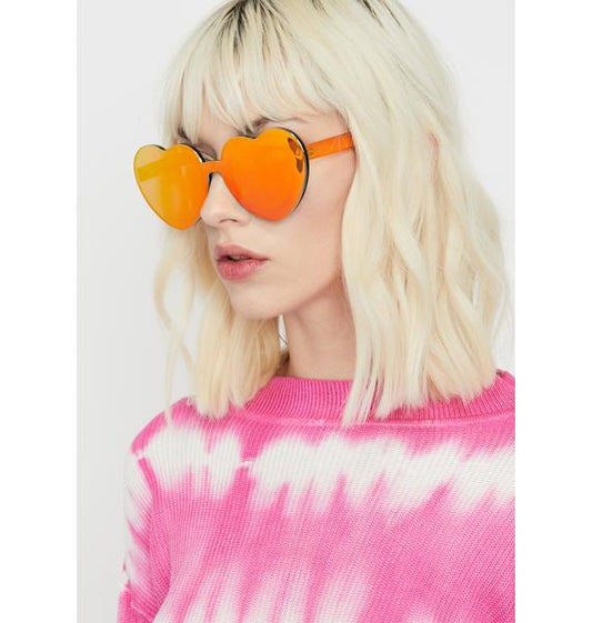ORANGE HEART SUNGLASSES